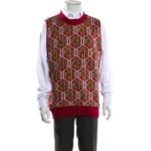 Ryan Knew Rare Logo Print Sweater Vest Sz XL Streetwear/Grandpacore/Indie/Skate